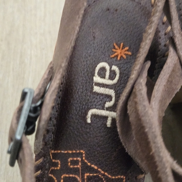 THE ART COMPANY Open Toe Wood Heeled Sandal Brown Leather Women's EU 41 - Picture 11 of 11